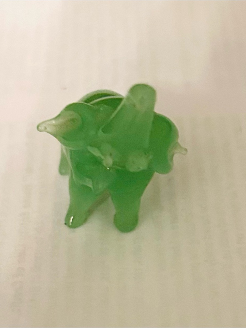 Green Jade-like Elephant Figurine